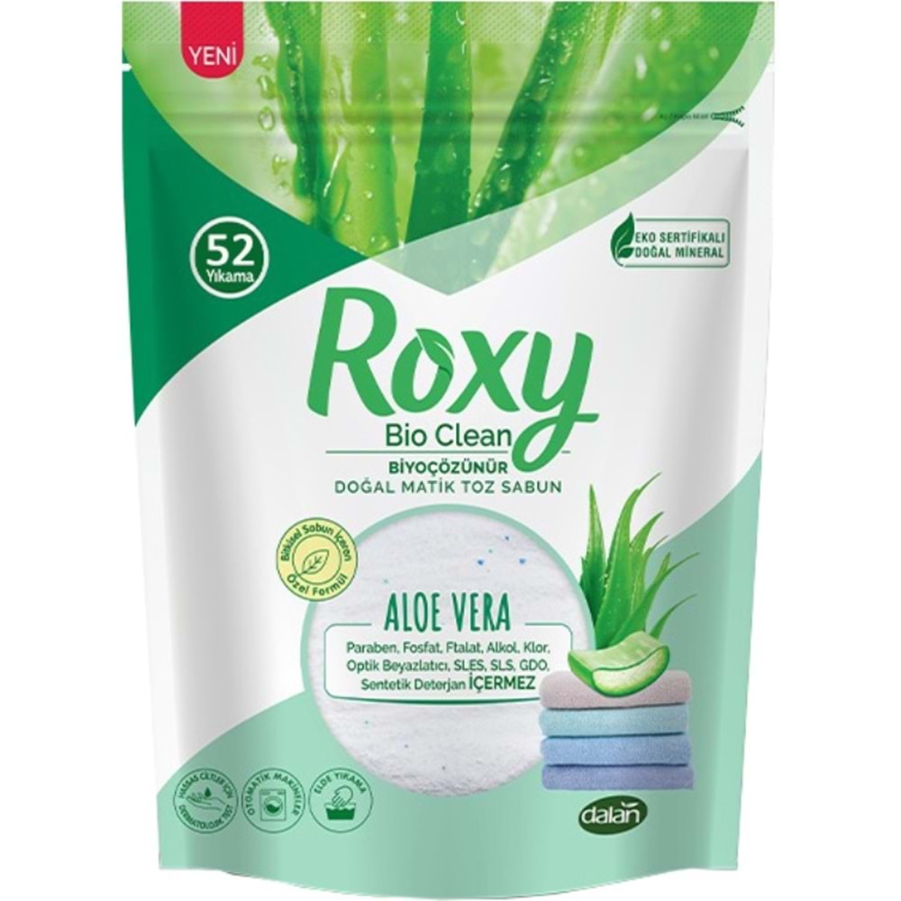 Dalan Roxy Bio Clean Sabun Tozu Karma Set 6.4+6.4Kg:12.8KG Bahar Çiçekleri+Aloe Vera (416 Yıkama)