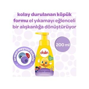 Dalin Köpük Sabun 200ML Orman Meyveli Çoçuklarınız için (6 Lı Set)