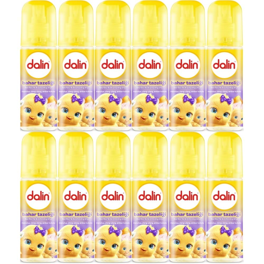Dalin Bebek Kolonyası 150ML Bahar Tazeliği (Manolya-Ylang,Ylang-Amber Kokulu) (12 Li Set)