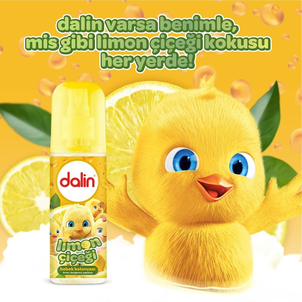 Dalin Bebek Kolonyası 150ML Limon Çiçeği (Limon-Bergomat-Papatya) (36 Lı Set)