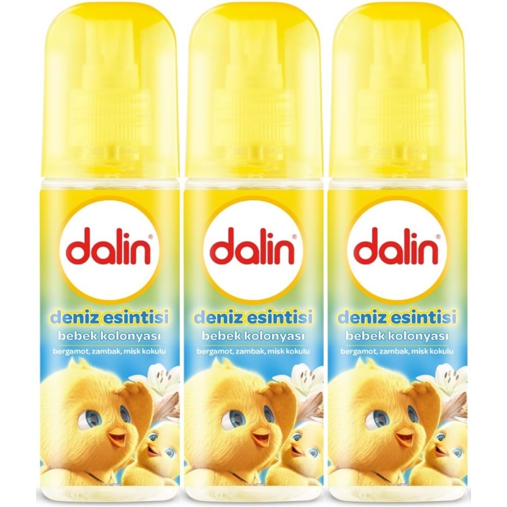 Dalin Bebek Kolonyası 150ML Deniz Esintisi (Bergomat-Zambak-Misk Kokulu) (3 Lü Set)