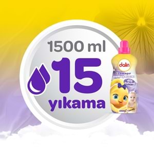 Dalin Çamaşır Yumuşatıcı Konsantre 1500ML Düş Bahçesi (6 Lı Set) (Bebeklere Özel)