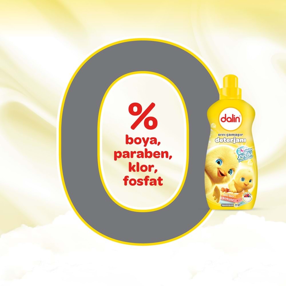 Dalin Çamaşır Deterjanı 1.5LT Bıcı Bıcı Kokulu (Hassas ve Hipoalerjenik Formül) (2 Li Set)