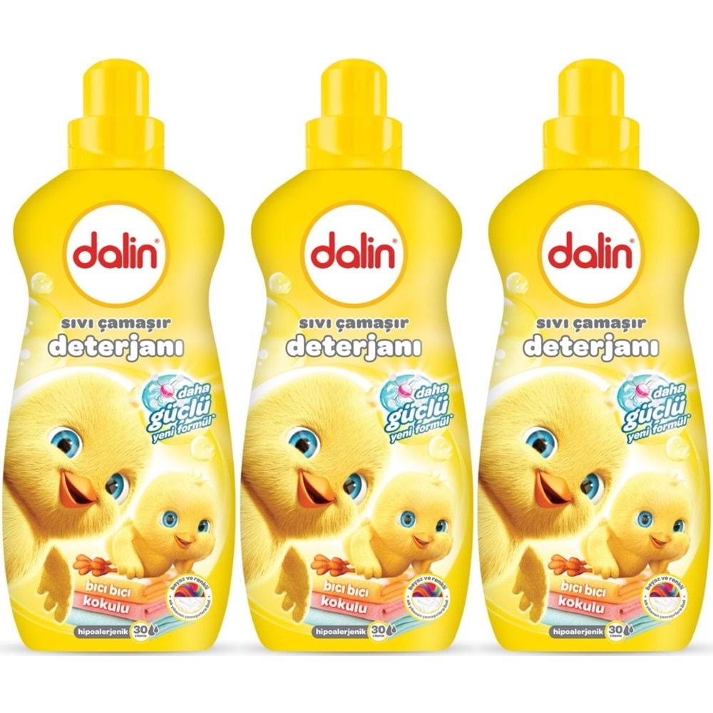 Dalin Çamaşır Deterjanı 1.5LT Bıcı Bıcı Kokulu (Hassas ve Hipoalerjenik Formül) (3 Lü Set)