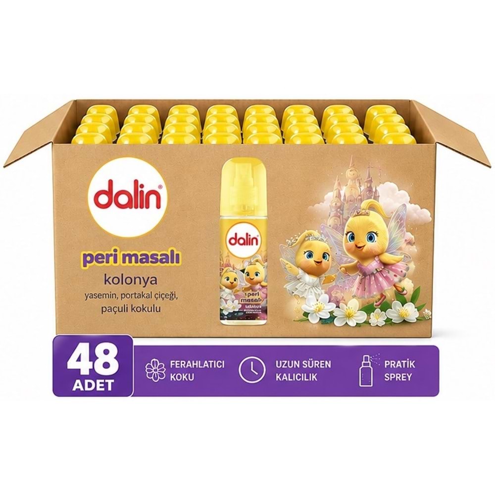 Dalin Bebek Kolonyası 150ML Peri Masalı (Yasemin-Portakal Çiceği-Paçuli Kokulu) (48 Li Set)