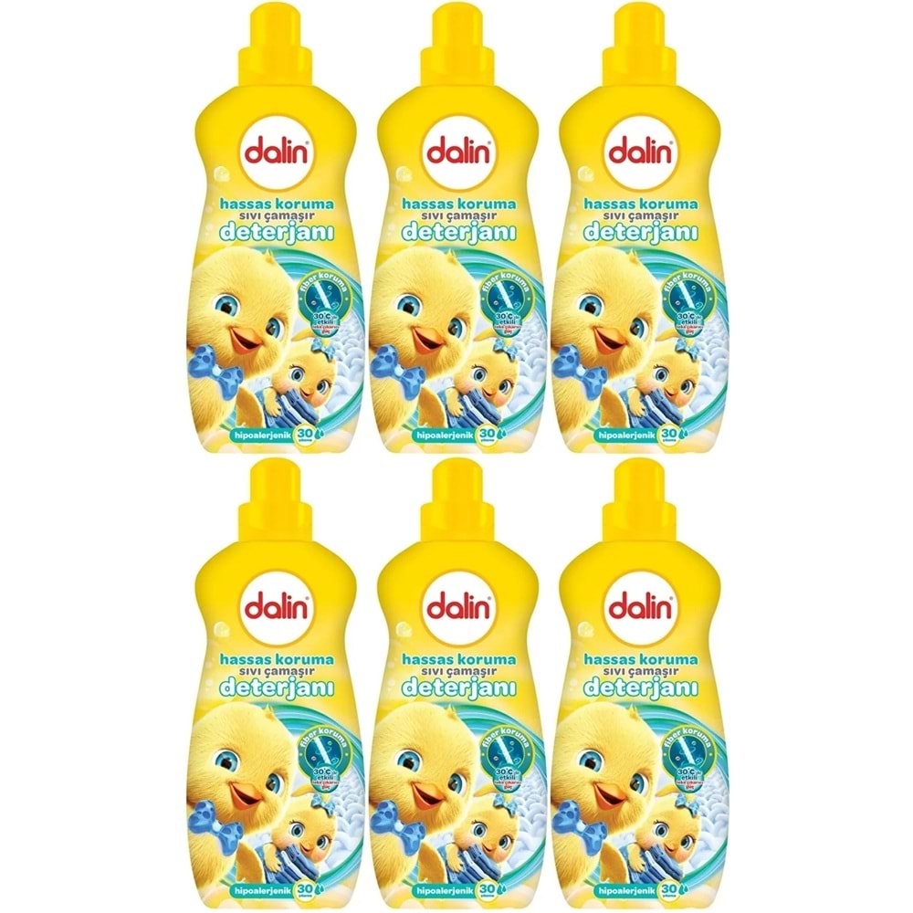 Dalin Sıvı Çamaşır Deterjanı 1500 ML Hassas Koruma (Hipoalerjenik) (6 Lı Set)