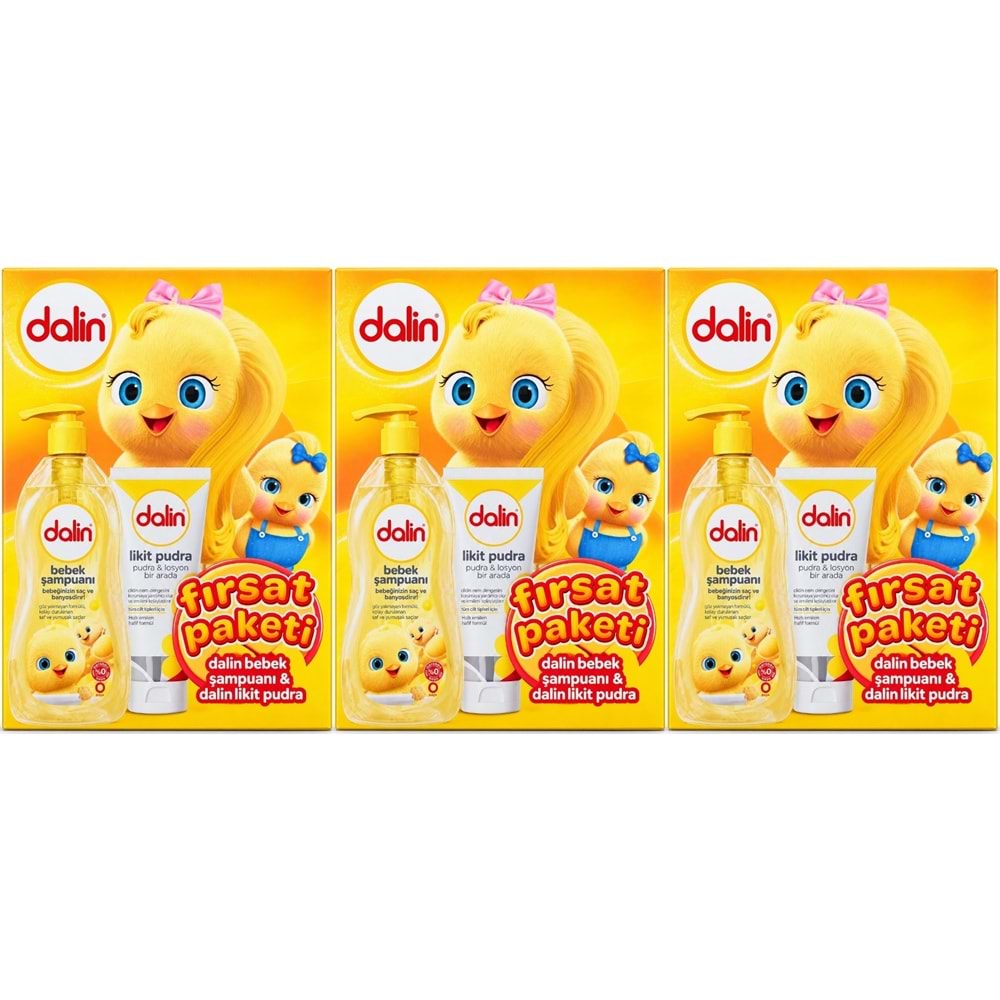Dalin Bebek Şampuanı 700 ML + Likit Pudra 100 ML Fırsat Paketi (3 Lü Set)
