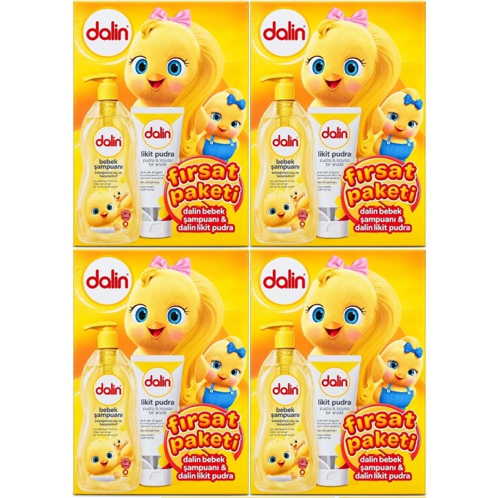 Dalin Bebek Şampuanı 700 ML + Likit Pudra 100 ML Fırsat Paketi (4 Lü Set)