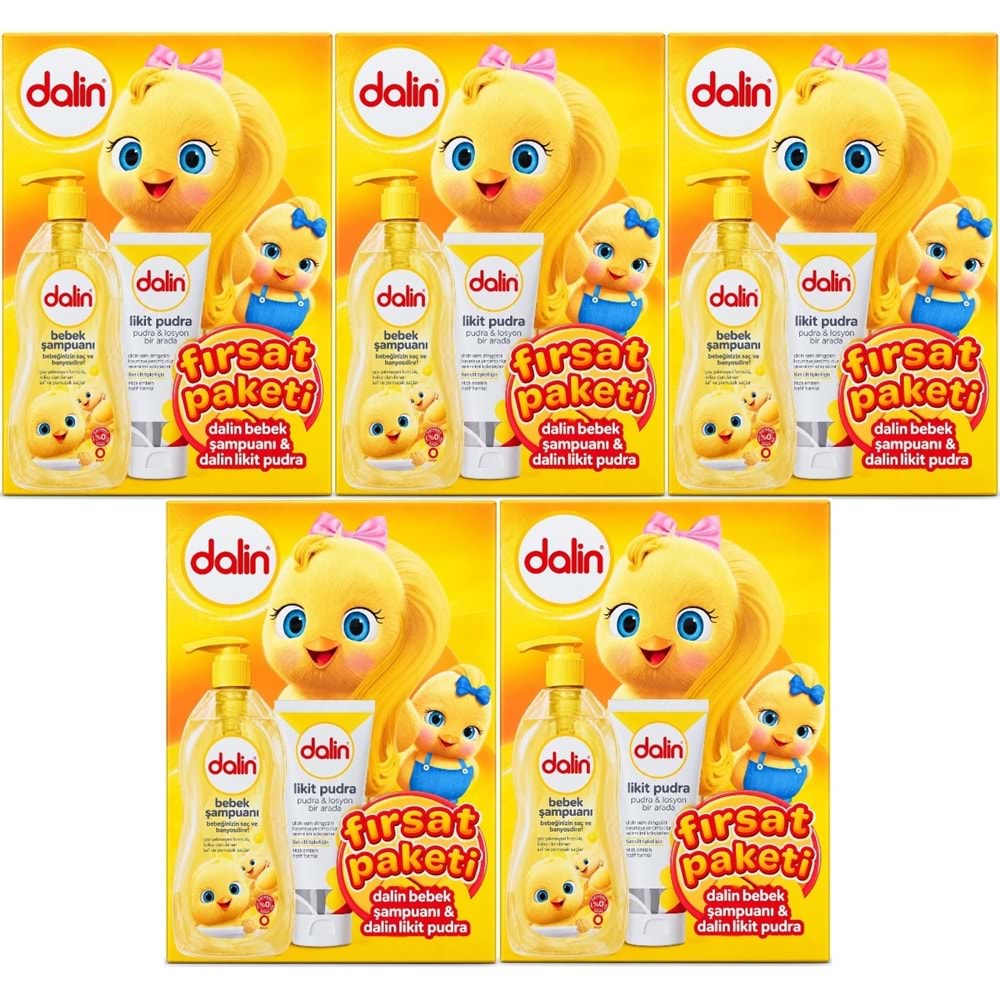 Dalin Bebek Şampuanı 700 ML + Likit Pudra 100 ML Fırsat Paketi (5 Li Set)