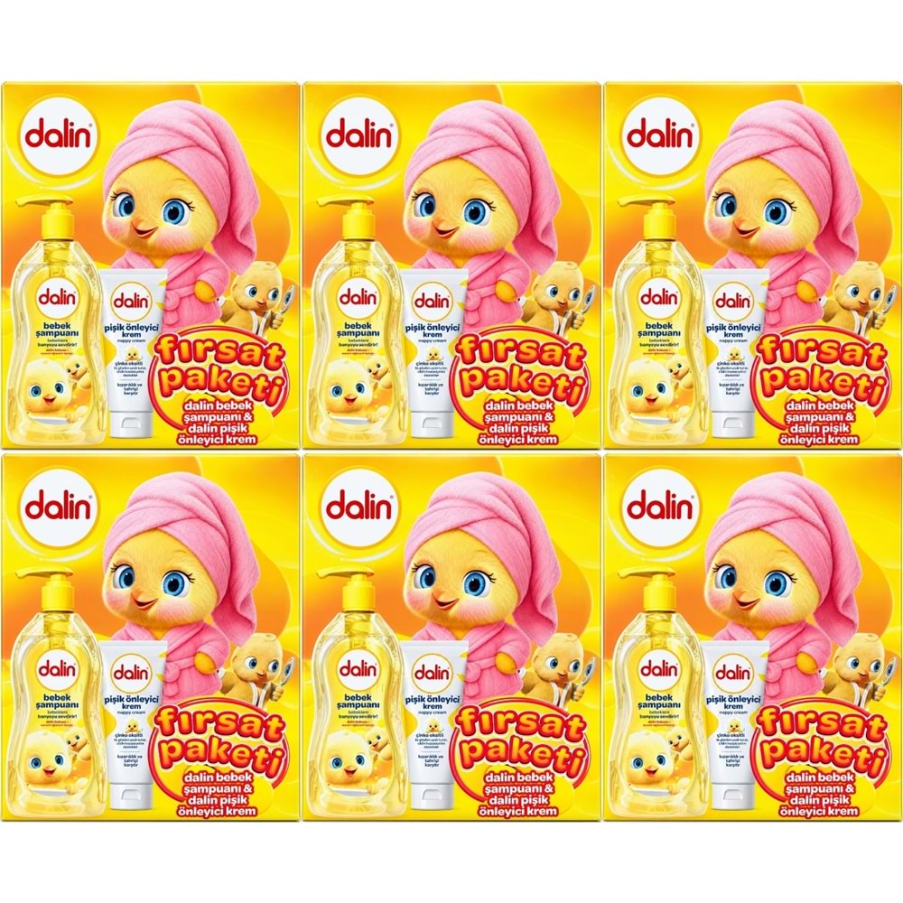 Dalin Bebek Şampuanı 700 ML + Pişik Önleyici Krem 100 ML Fırsat Paketi (6 Lı Set)