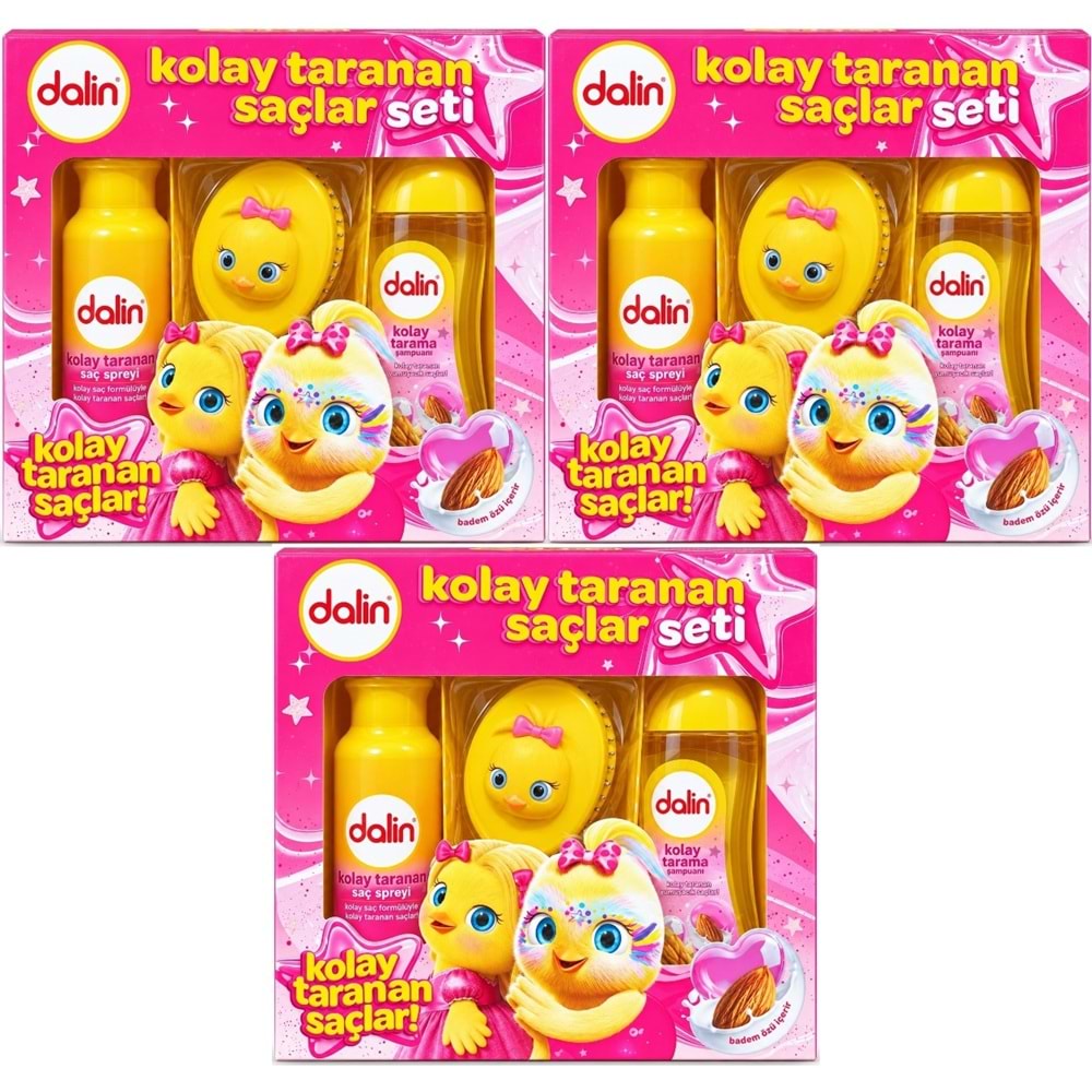Dalin Kolay Taranan Saçlar Seti (Şampuan + Sprey + Tarak) Avantaj Paket (3 Lü Set)