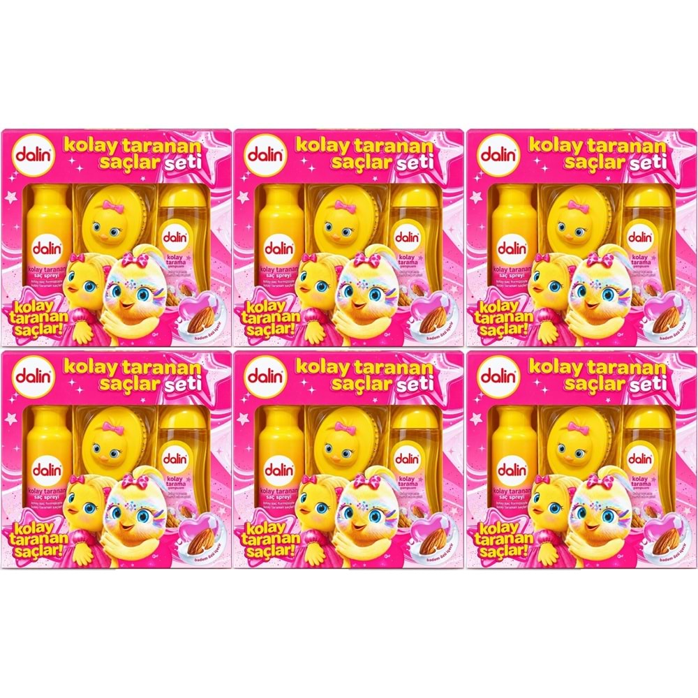 Dalin Kolay Taranan Saçlar Seti (Şampuan + Sprey + Tarak) Avantaj Paket (6 Lı Set)