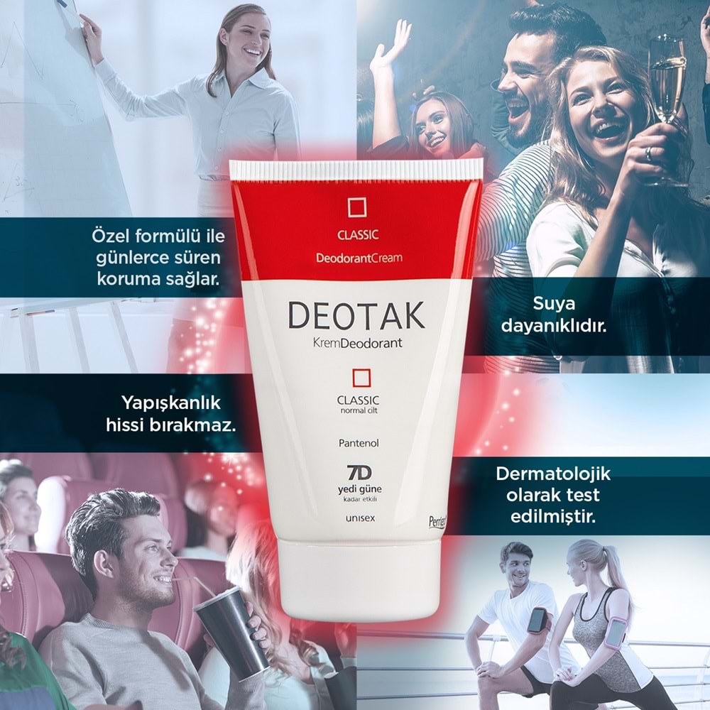 Deotak Krem Deodorant Unisex 35ML Classic (Normal Cilt) (6 Lı Set)