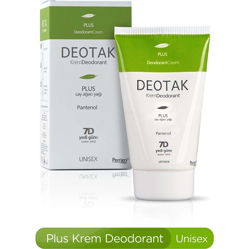 Deotak Krem Deodorant Unisex 35ML Plus (Çay Ağaçı Yağı) (3 Lü Set)