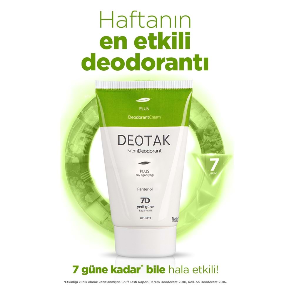 Deotak Krem Deodorant Unisex 35ML Plus (Çay Ağaçı Yağı) (3 Lü Set)