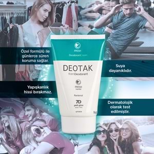Deotak Krem Deodorant Unisex 35ML (Normal Cilt/Mentol/Hassas/Çay Ağacı Yağı) Karma (12 Li Set)