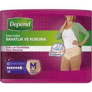 Depend Emici Külot Lohusa Pedi M- Medium - Kadın (10 Lu) + Mesane Pedi Kadın Ekstra (10 Lu) 4 Lü Set