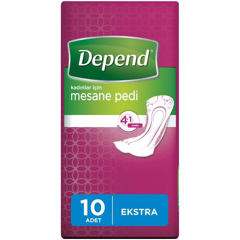 Depend Emici Külot Lohusa Pedi Large - Büyük Kadın (10 Lu)+Mesane Pedi Kadın Ekstra (10 Lu) 4 Lü Set