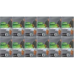 Depend Emici Külot Pants Yetişkin Bezi L - Büyük - Large Erkek 96 Adet (12PK*8)