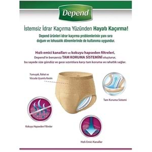 Depend Emici Külot Pants Yetişkin Bezi L - Büyük - Large Erkek 96 Adet (12PK*8)