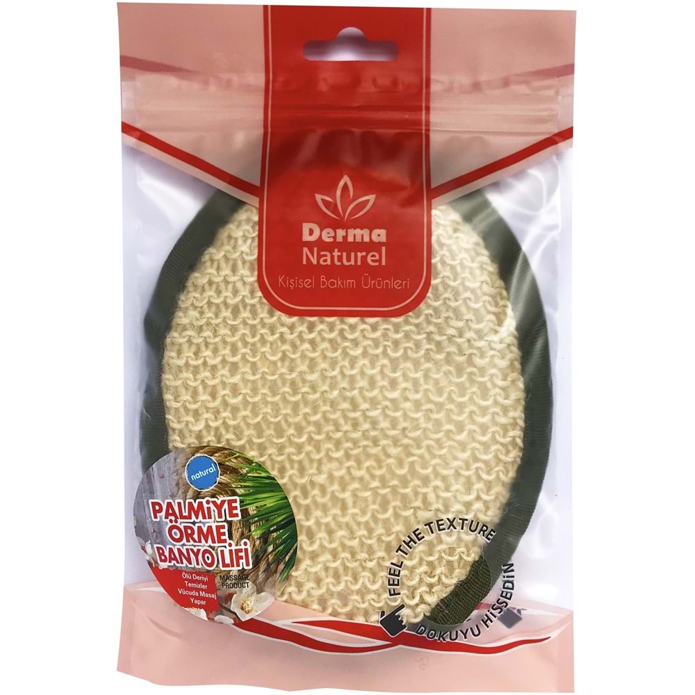 Derma Naturel Örme Banyo Yüz Lifi (15*24CM) MS-02 (2 Li Set)