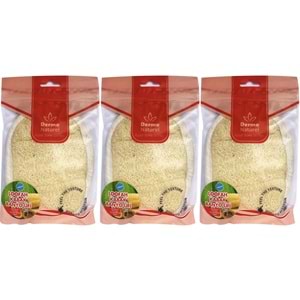 Derma Naturel Loofah Kabak Banyo ve Yüz Lifi (15*24CM) MS-10 (3 Lü Set)