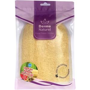 Derma Naturel Loofah Kabak Havlu Banyo Eldiveni (15*24CM) MS-11 (3 Lü Set)