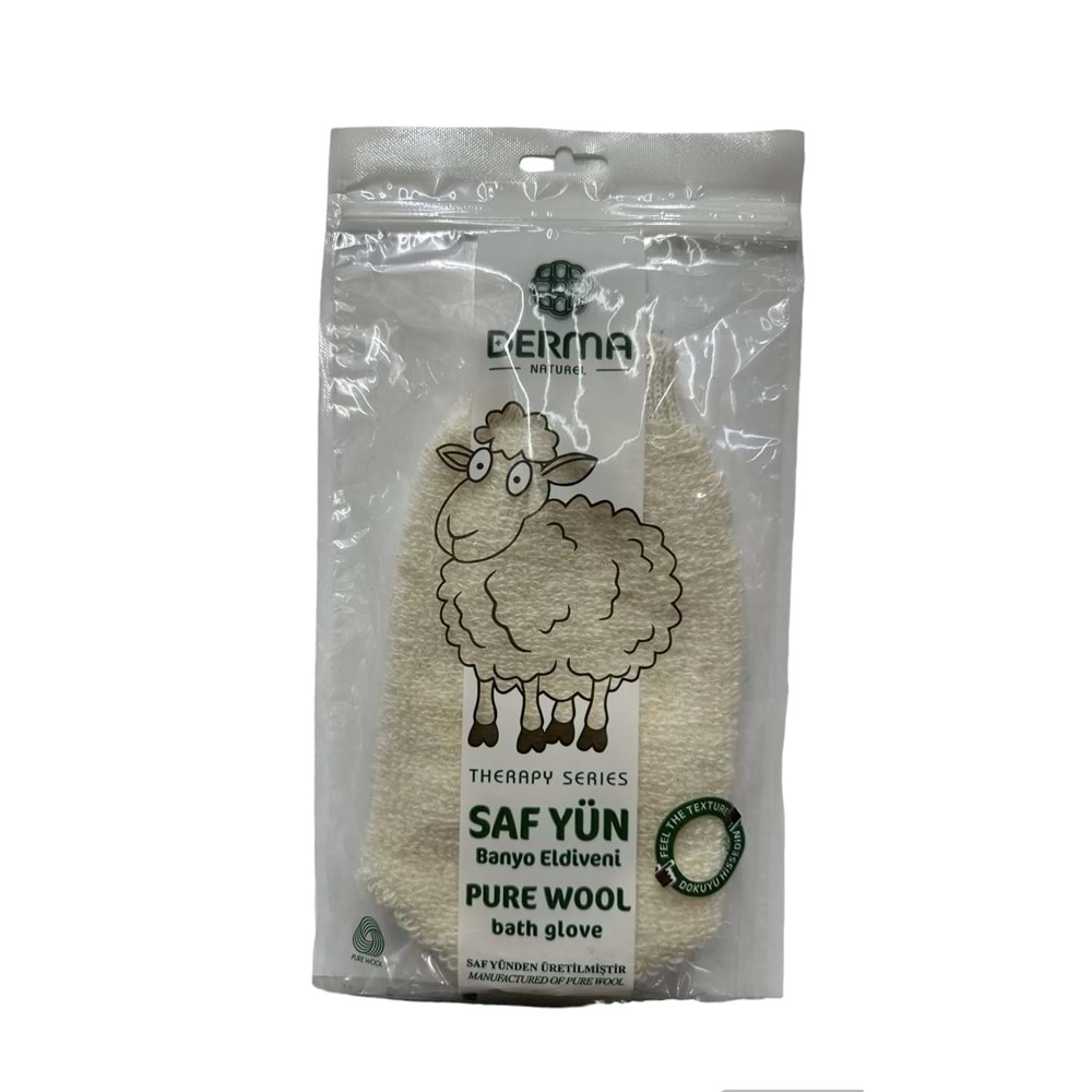 Derma Naturel Therapy Saf Yün Banyo Eldiveni T-485 (3 Lü Set)