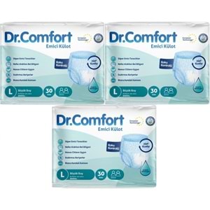 Dr.Comfort Yetişkin Bezi Emici Külot L-Büyük 90 Adet 3Pk x 30