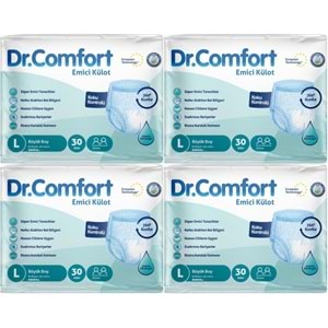 Dr.Comfort Yetişkin Bezi Emici Külot L-Büyük 120 Adet 4Pk x 30