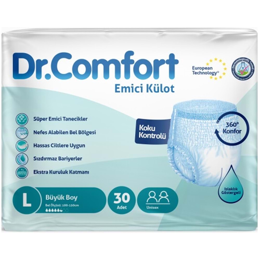 Dr.Comfort Yetişkin Bezi Emici Külot L-Büyük 150 Adet 5Pk x 30