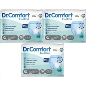 Dr.Comfort Yetişkin Bezi Emici Külot Ekstra Büyük XL 90 Adet 3Pk x 30