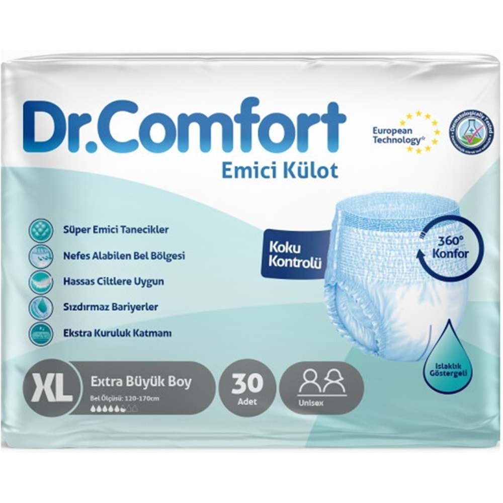 Dr.Comfort Yetişkin Bezi Emici Külot Ekstra Büyük XL 120 Adet 4Pk x 30