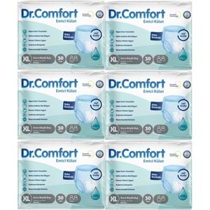 Dr.Comfort Yetişkin Bezi Emici Külot Ekstra Büyük XL 180 Adet 6Pk x 30