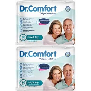 Dr.Comfort Yetişkin Bezi Bel Bantlı Tekstil Yüzeyli L - Büyük - Large 60 Adet