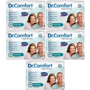 Dr.Comfort Yetişkin Bezi Bel Bantlı Tekstil Yüzeyli L - Büyük - Large 150 Adet