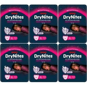 Drynites Emici Gece Külodu/Külot Bez Kız 13+ Yaş (48-60KG) X Large 54 Adet (6PK*9)