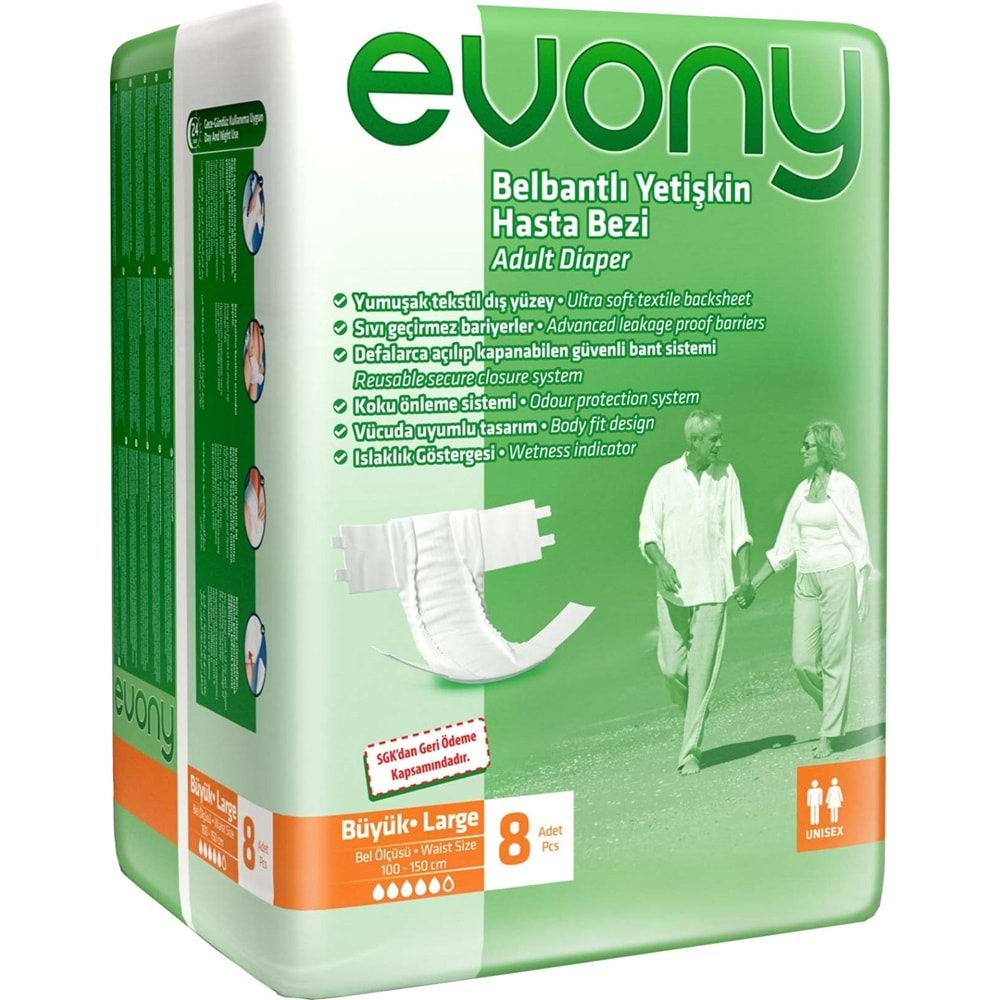Evony Hasta Bezi Bel Bantlı Ekonomik Pk Büyük - L 16 Adet