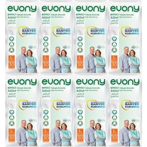 Evony Hasta Bezi Yetişkin Emici Külot L-Büyük 240 Adet (8PK*30)