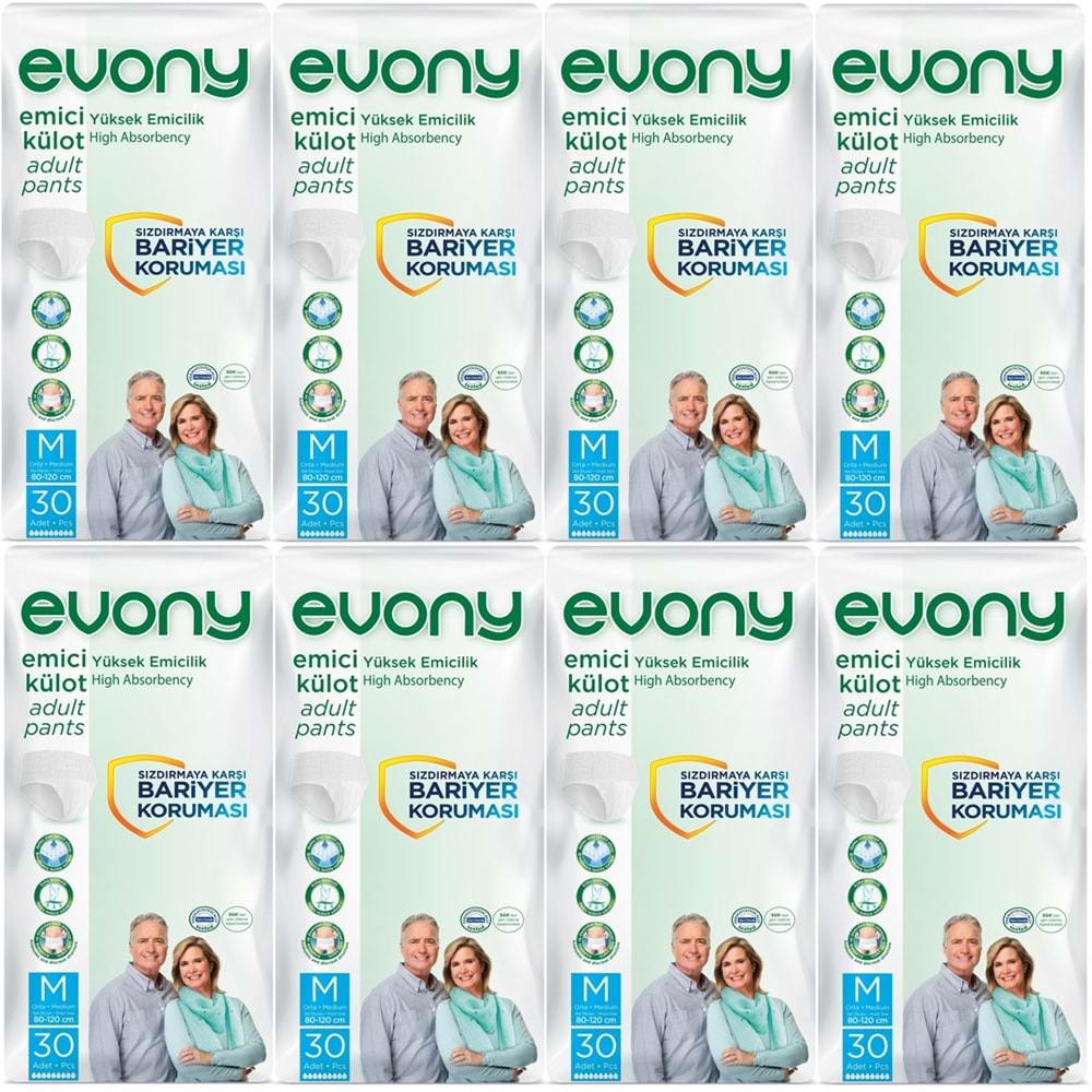 Evony Yetişkin Bezi Emici Külot M - Orta - Medium 240 Adet