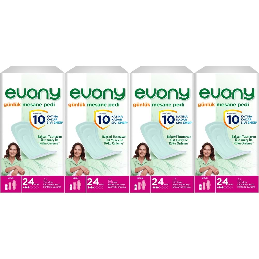 Evony Günlük Mesane Pedi Uzun 96 Adet (4PK*24)