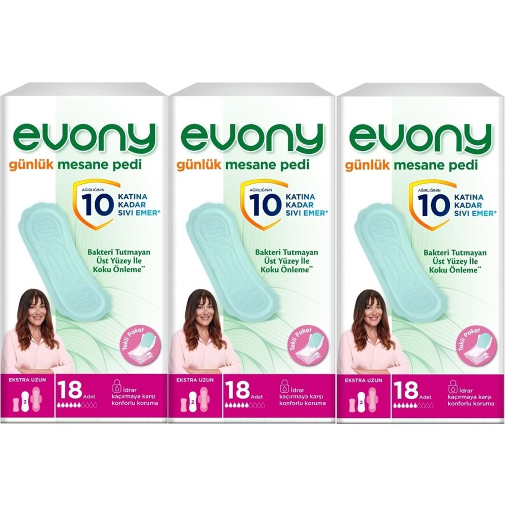 Evony Günlük Mesane Pedi Ekstra Uzun 54 Adet (3PK*18)