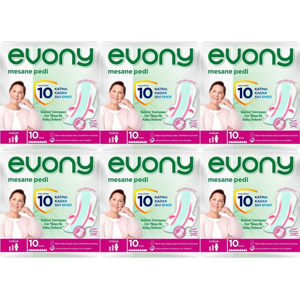 Evony Günlük Mesane Pedi Yoğun 60 Adet (6PK*10)