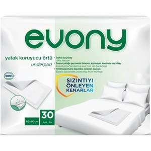 Evony Yetişkin Bezi Bel Bantlı Tekstil Yüzey L-Büyük 120 Adet + Yatak Koruyucu Örtü 60 Adet