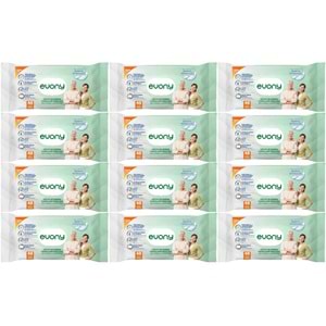 Evony Hasta Vücut Perine Temizleme Islak Mendil Havlu 48 Yaprak XL Banyo Ferahlığı (12 Li Set)