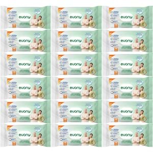 Evony Hasta Vücut Perine Temizleme Islak Mendil Havlu 48 Yaprak XL Banyo Ferahlığı (18 Li Set)