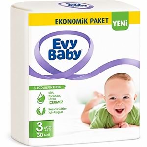 Evy Baby Bebek Bezi 3 Beden 5-9 KG Midi 60 Adet Süper Ekonomik Pk