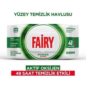 Fairy Yüzey Temizlik Havlusu 100 Yaprak Aktif Oksijen - Beyaz Sirke - Karbonat (5 Li Set) 500 Yaprak