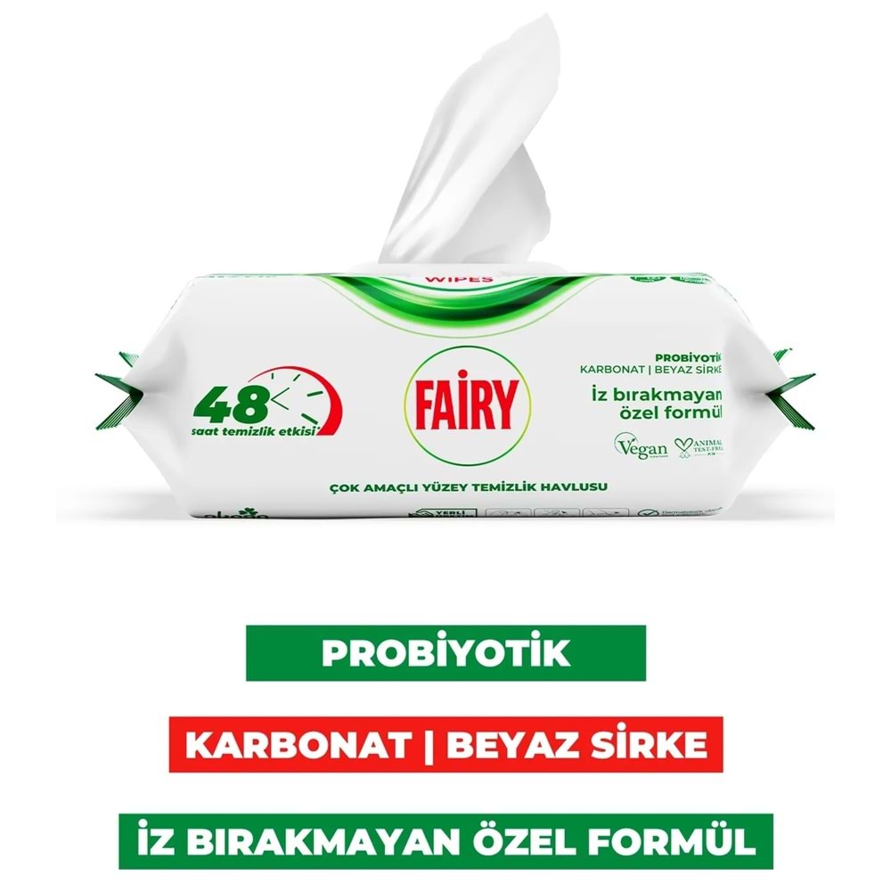 Fairy Yüzey Temizlik Havlusu 100 Yaprak Limon Yağlı & Aktif Oksijen (6 Lı Set) 600 Yaprak Karma