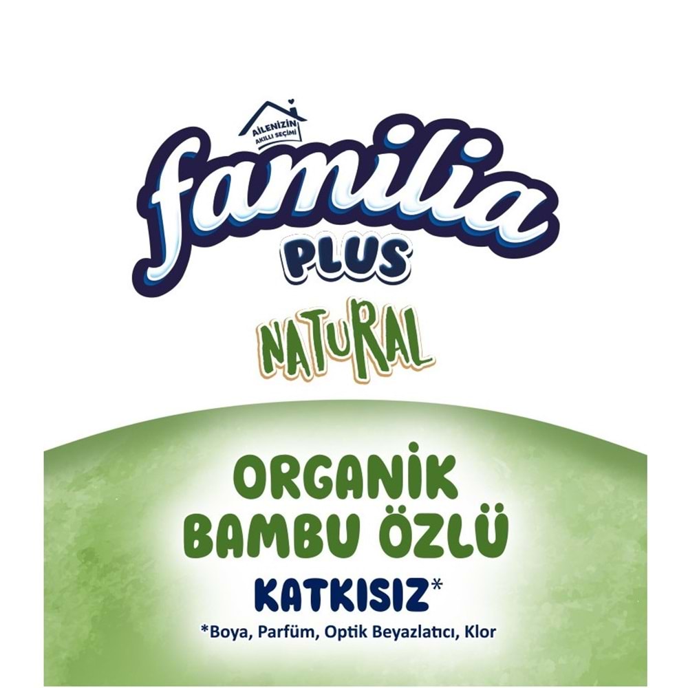 Familia Plus Tuvalet Kağıdı 3 Katlı 96 Lı Paket Natural Organik Bambu Özlü (3PK*32)